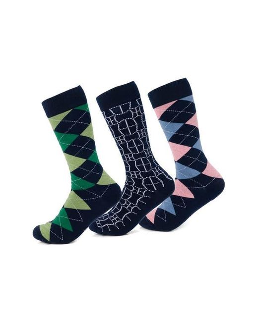 Cufflinks Inc. Blue Hidden Message Assorted 3-Pack Socks for men