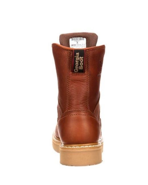 Georgia Boot Brown Slip Resistant Padded Wedge Work Boot for men