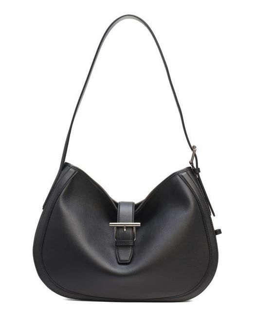 Alexander McQueen Black T-Bar Leather Shoulder Bag