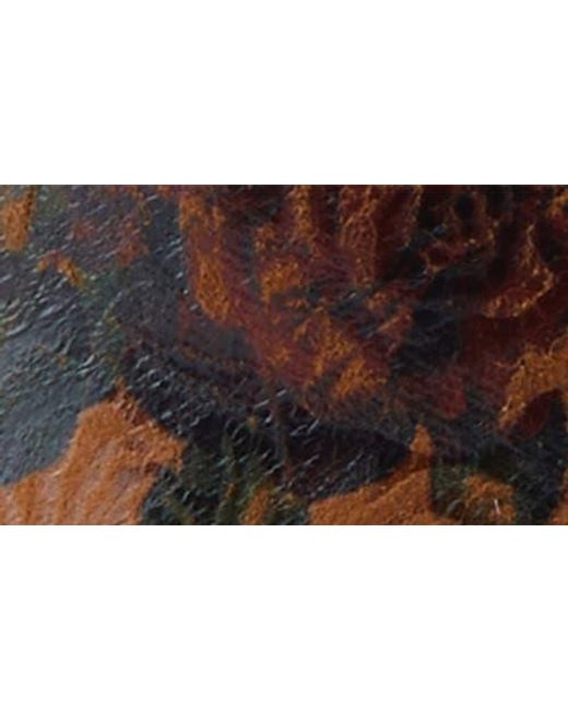 Spring Step Brown Antilles Flower Embossed