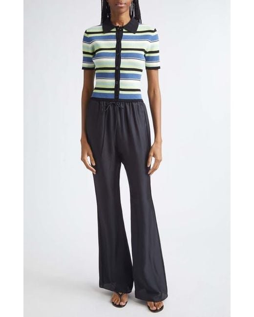 Toccin Blue Shae Button Front Polo