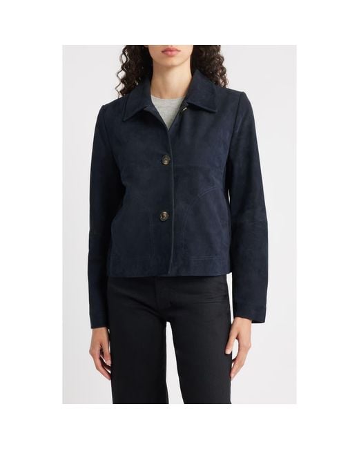 Bernardo Black Crop Suede Jacket