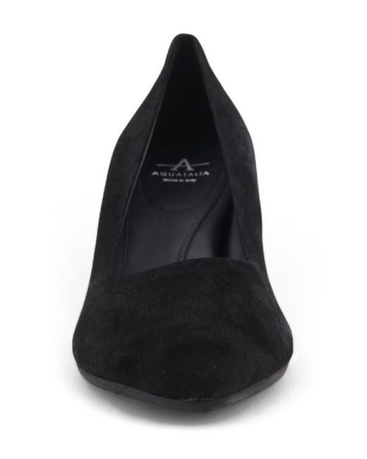 Aquatalia Black Kari Weatherproof Pointed Toe Pump