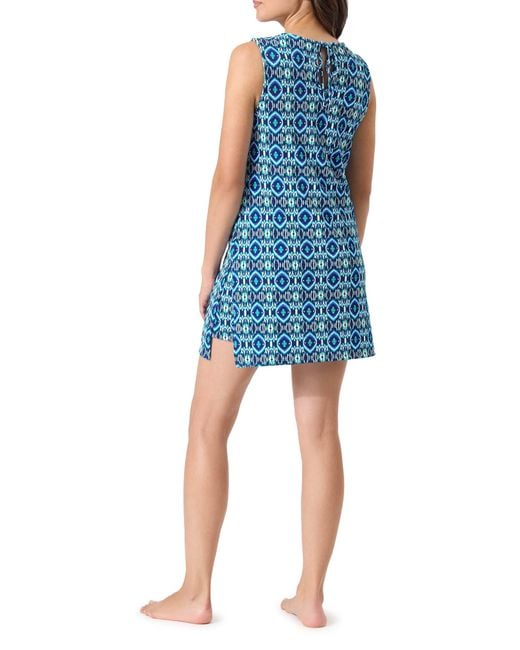 Tommy Bahama Blue Island Cays Cover-up Skirted Romper