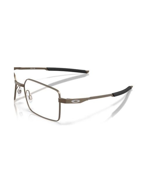 Oakley Metallic 56Mm Rectangle Optical Glasses for men