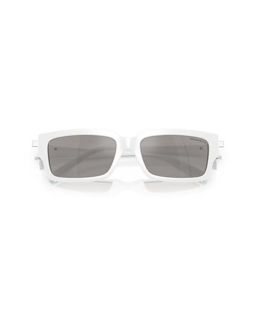 Tiffany & Co Gray 56Mm Rectangular Sunglasses for men