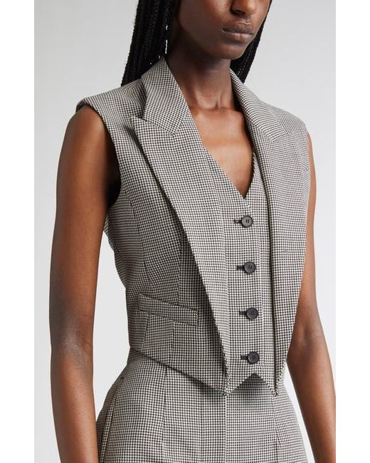 【送料&関税込】Alexander Mcqueen Wool Vest McQueen Houndstooth Wool & Mohair Vest in Gray | Lyst