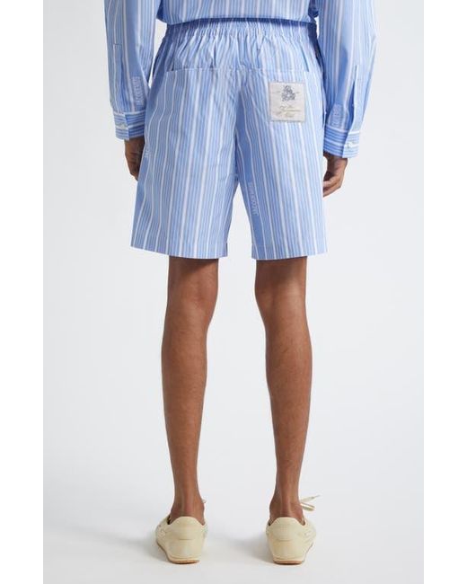 Jacquemus Blue Le Short Aloe Stripe Shorts for men