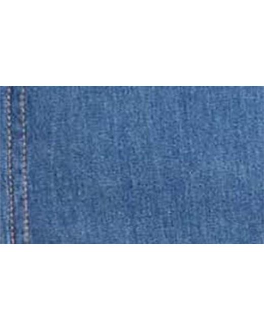 UNIVERSAL STANDARD Blue Capri Cotton Chambray Shorts
