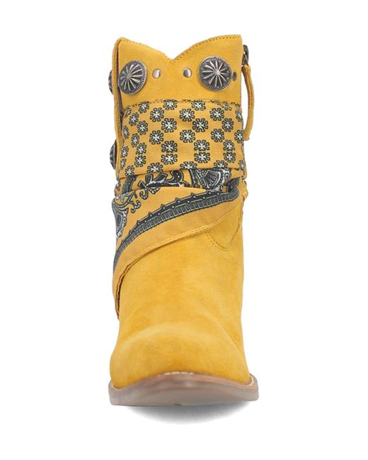 Dingo Yellow Bandida Side Zip Western Boot