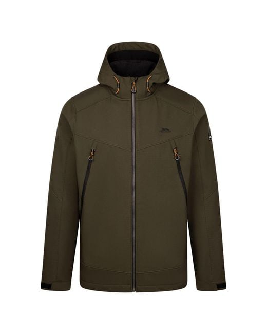 Trespass Green Hubbard Soft Shell Jacket for men