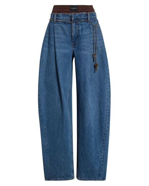 Alexander Wang Blue Pre-Style Brief Waistband Denim Balloon Leg Jeans