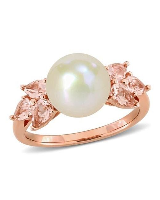 Julianna B Pink Cultured Pearl & Cocktail Ring 14K