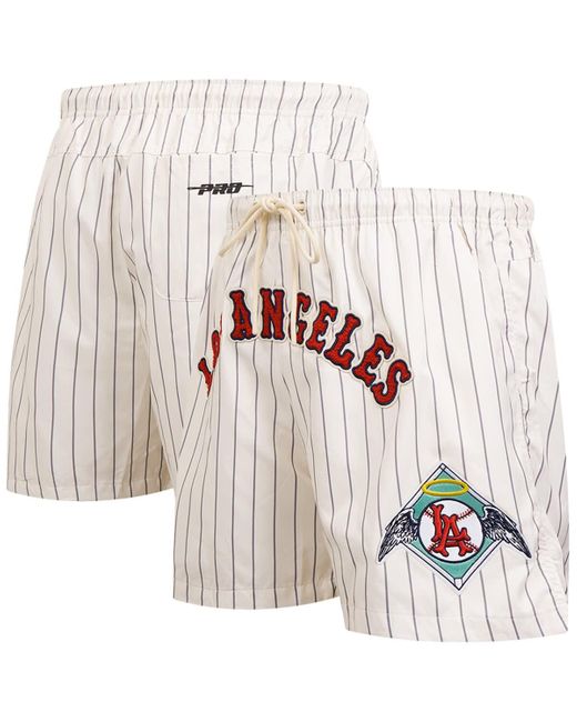 Pro Standard White Los Angeles Angels Pinstripe Retro Classic Woven Shorts At Nordstrom for men