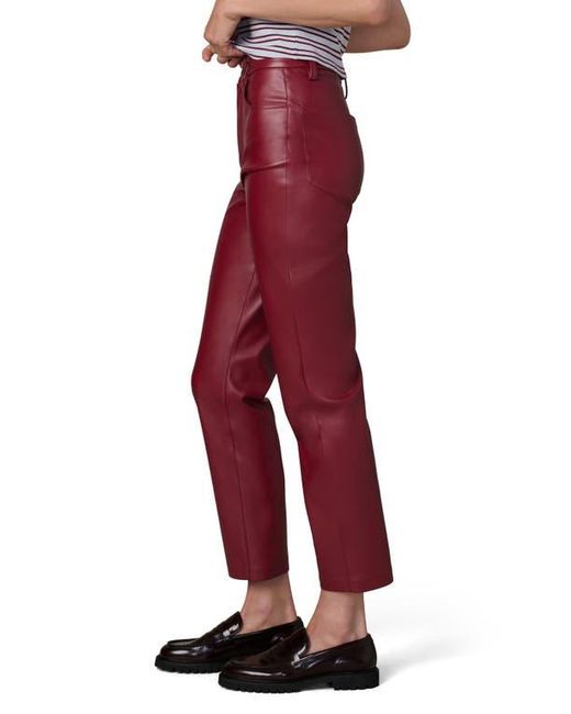 Joe's Jeans Red Lyra Slim Ankle Faux Leather Pants