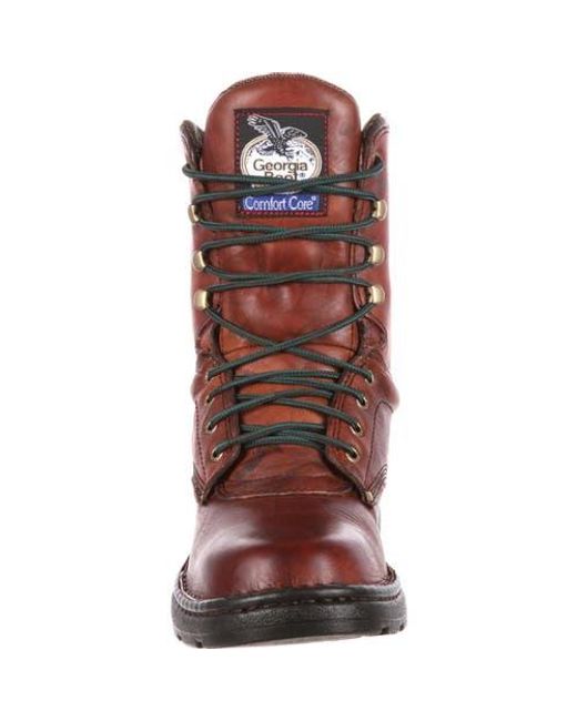 Georgia Boot Brown Padded Eagle Light Work Boot for men