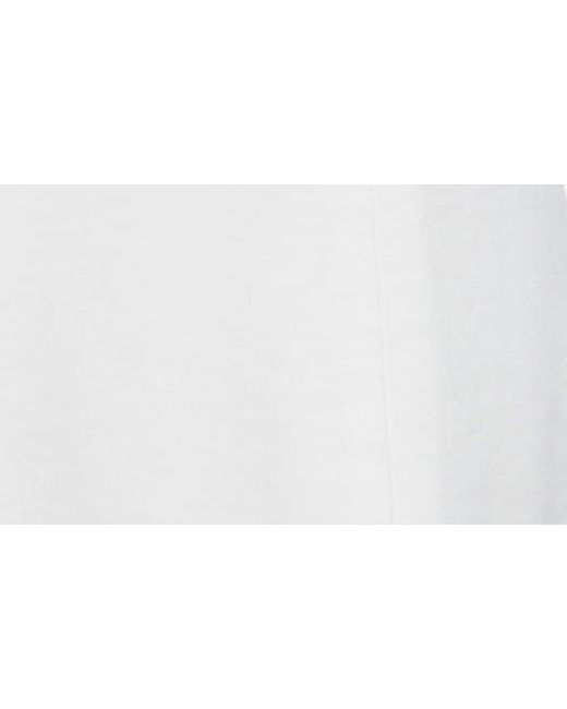 Charles Henry White Button-Up Midi Dress