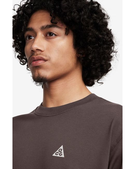 Nike Brown Dri-fit Acg Oversize Long Sleeve T-shirt for men