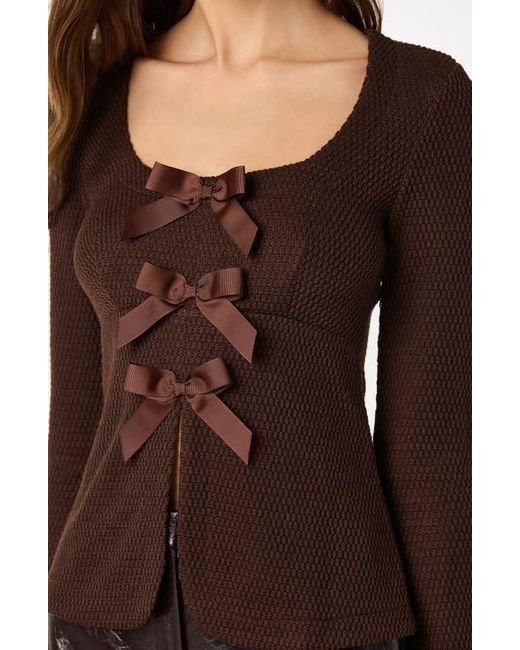 Astr Black Split Front Bow Top