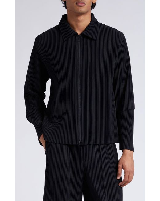 Homme Plissé Issey Miyake Cargo Pleated Jacket in Black for Men | Lyst