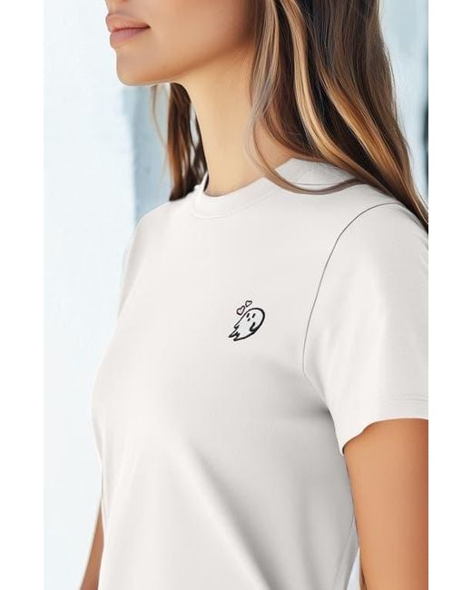 Alix White Heartly Ghost Tee