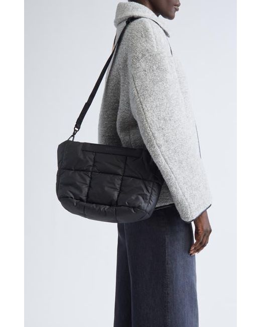 VEE COLLECTIVE Black Porter Basque Quilted Recycled Nylon Clutch