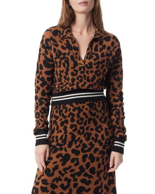 DO by Dee Ocleppo Brown Barbara Leopard Jacquared Sweater