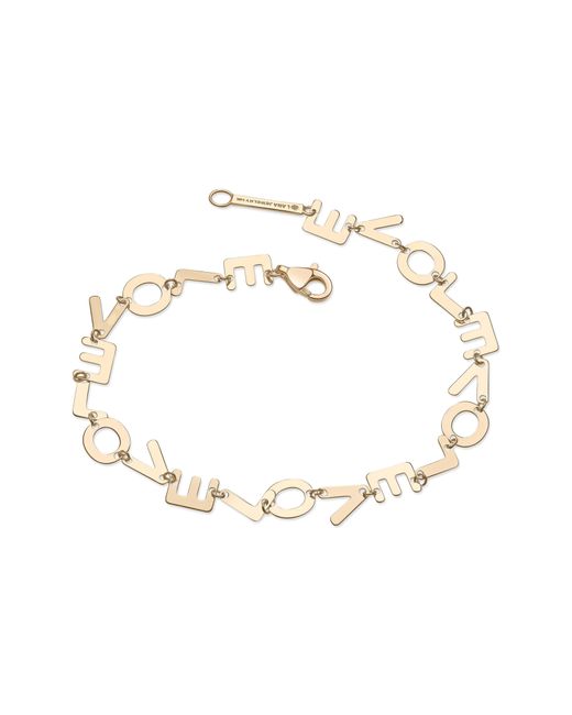 Lana Jewelry White Laser Love Chain Bracelet