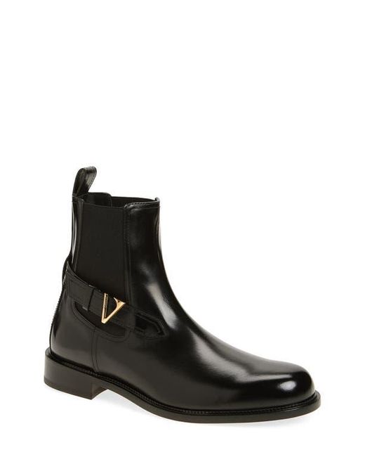 Versace Black Vlogo Chelsea Boot for men