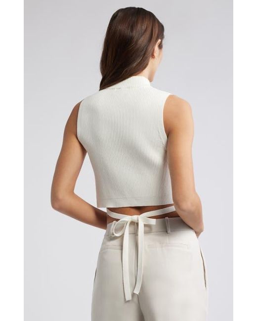 Open Edit Multicolor Luxe Sculpt Tie Back Top