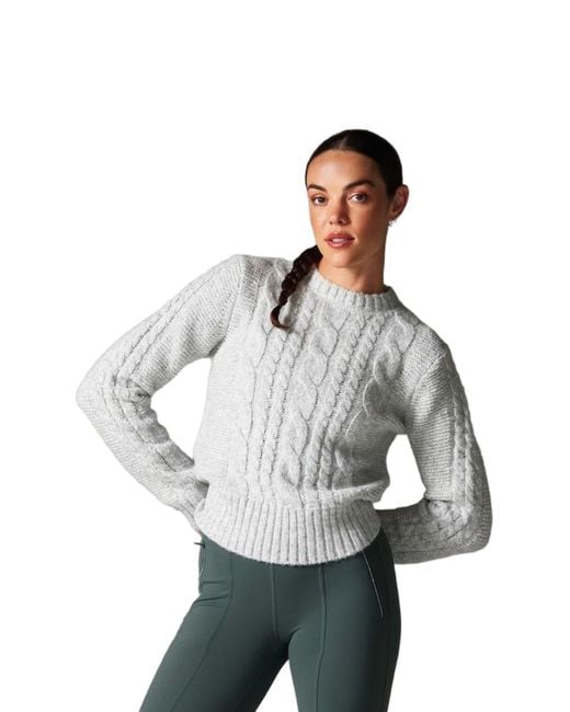 Tavi Gray Classic Cable Sweater