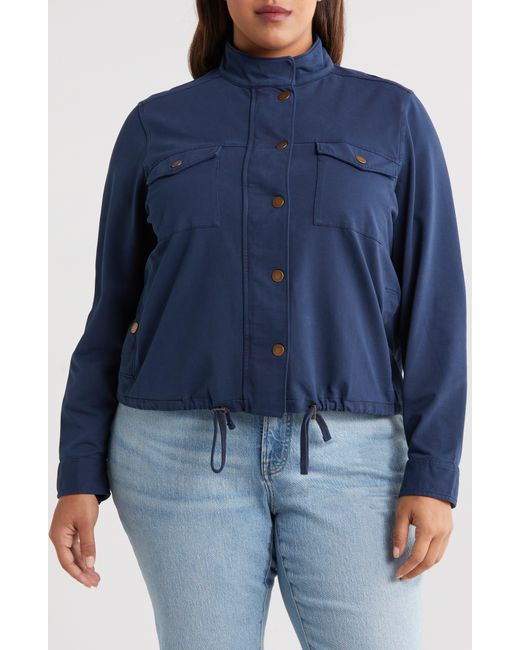 Caslon Blue Caslon(r) Stretch Cotton Jacket