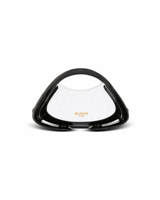 Balmain Black Two-Tone Quilted Small Jolie Madame Bag