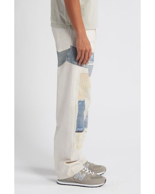 Rag & Bone Blue Fit 3 Miramar Patchwork Canvas Straight Leg Jeans for men