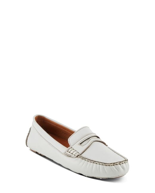 Spring Step White Audette Penny Loafer