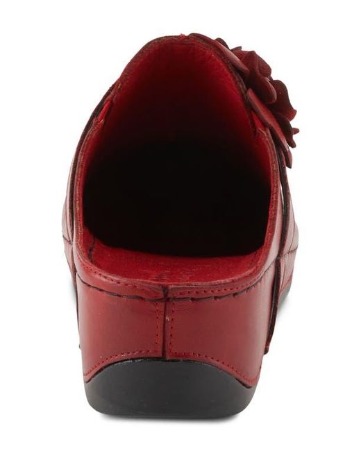 Spring Step Red Lilybean Wedge Mule
