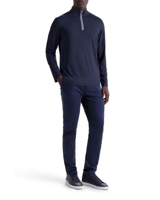 Bugatchi Blue Quarter Zip Pullover for men