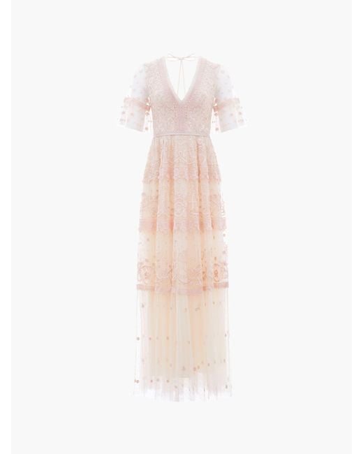 Needle & Thread Pink Midsummer Lace Gown