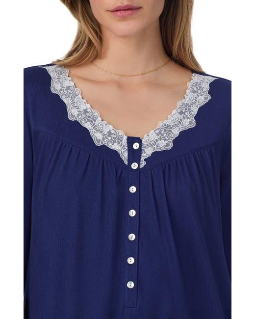 Eileen West Blue Long Sleeve Ballet Nightgown