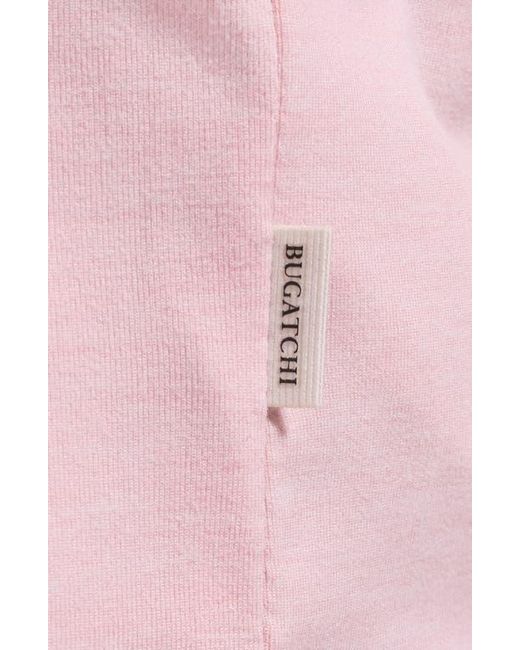 Bugatchi Red Performance Tipped Polo for men