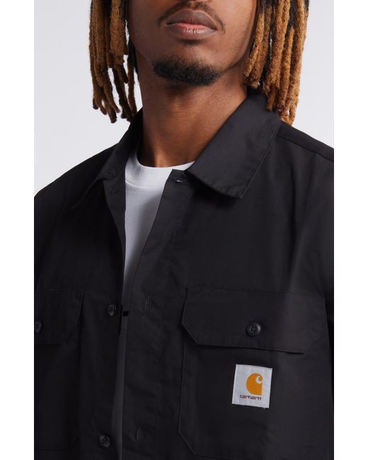 Carhartt Black Craft Short Sleeve Button-up Shirt for men