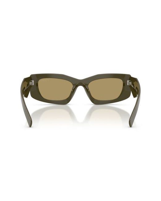 Prada Natural 51Mm Rectangular Sunglasses