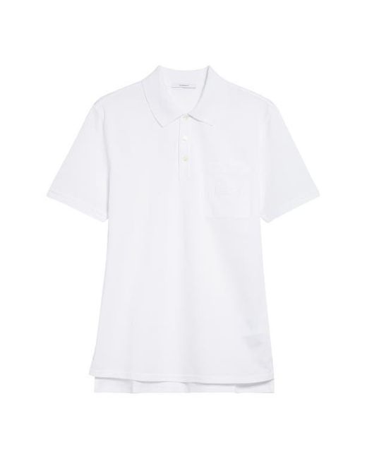 Givenchy White Logo Patch Regular Fit Cotton Piqué Polo for men