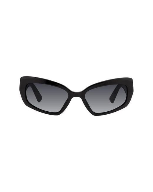 Kurt Geiger Black 55Mm Rectangular Sunglasses