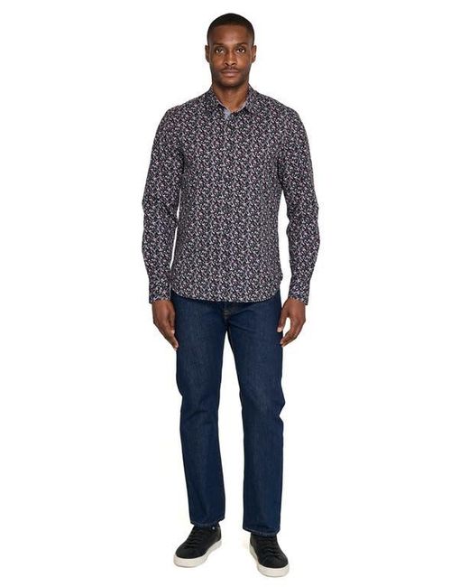 Con.struct Blue Berry Leaves Woven Long Sleeve Basic for men