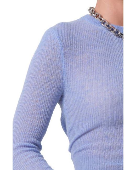 Citizens of Humanity Blue Alessia Wool & Cashmere Blend Rib Top