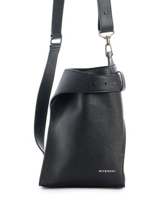 Givenchy Black Small Belted Leather Sling Bag for men