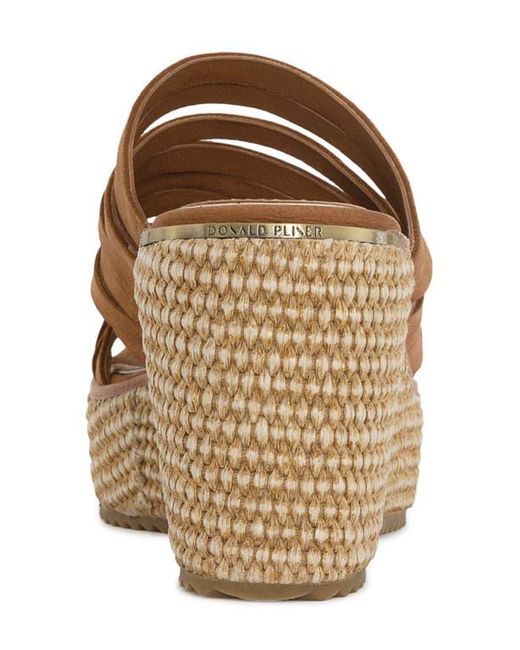 Donald J Pliner Brown Platform Wedge Sandal