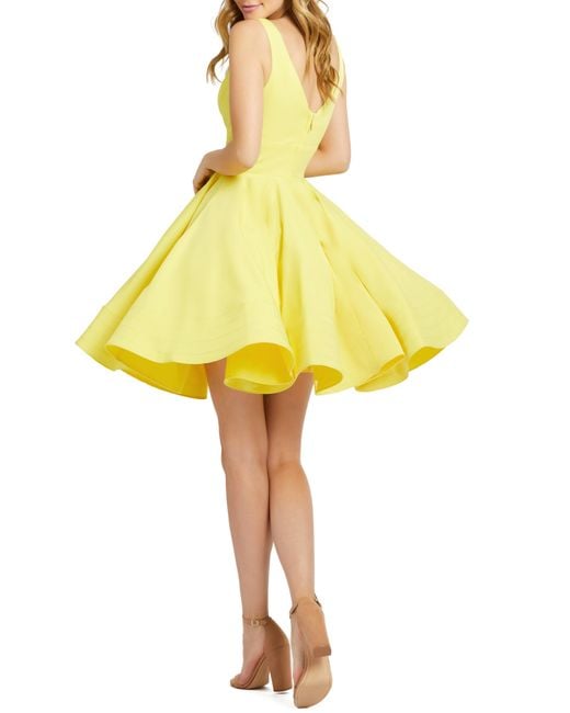 Mac Duggal Fit & Flare Cocktail Dress in Yellow Lyst