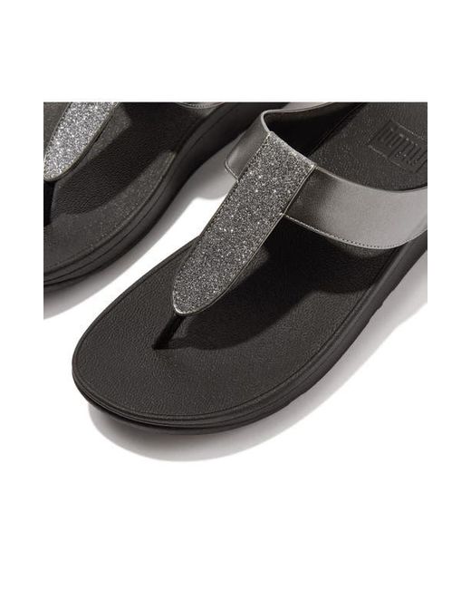 Fitflop Black Fino Platform Wedge Flip Flop